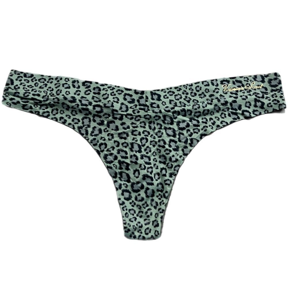 Victorias Secret Incredible Supersoft Thong Panty green leopard Xlarge